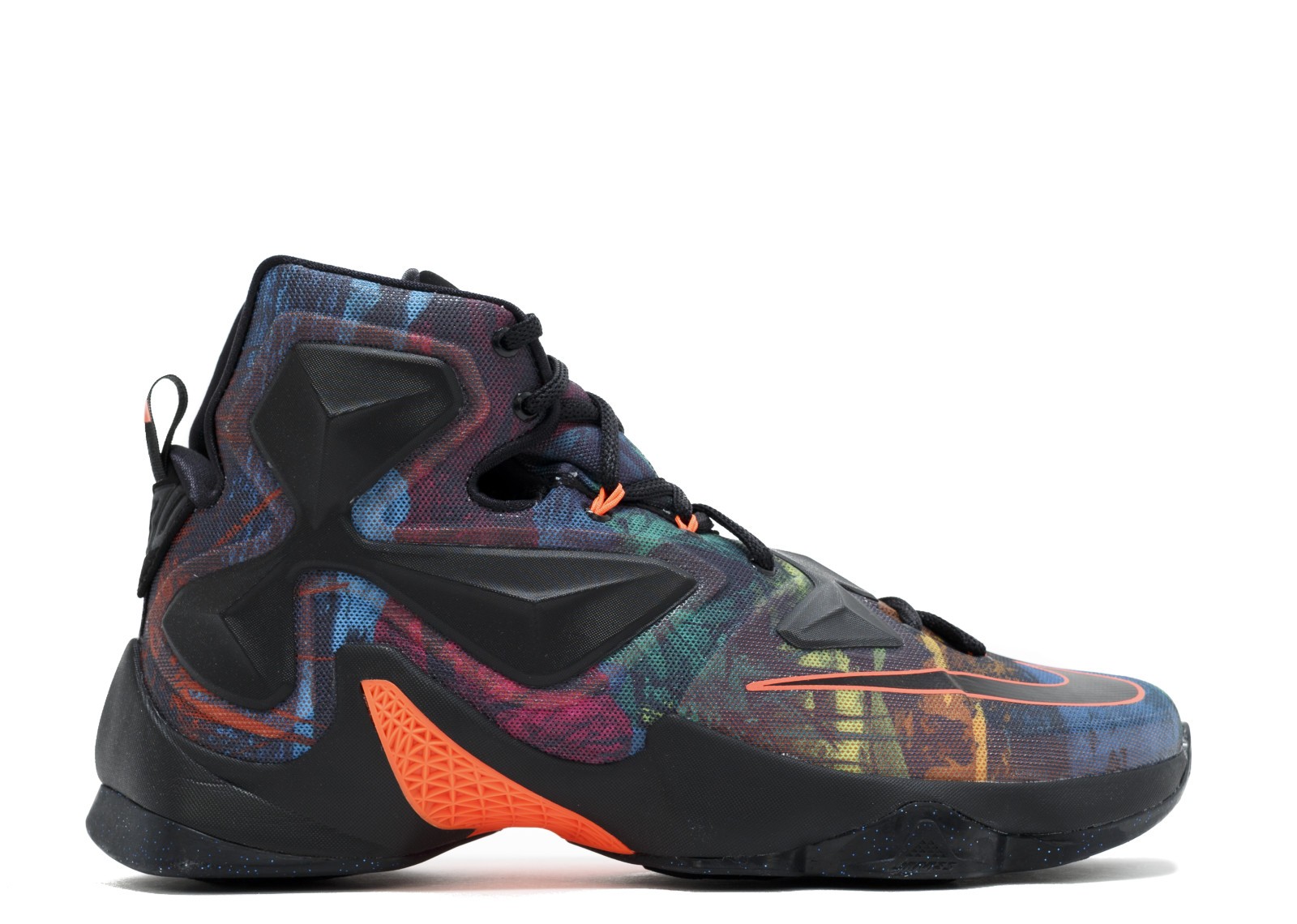 GaleriahitShops 008 Nike Air Zoom Huarache II Lebron 13 The Akronite Philosophy Orange Blue Lgn Black Hyper 807219 Lebron XIII EP Glow