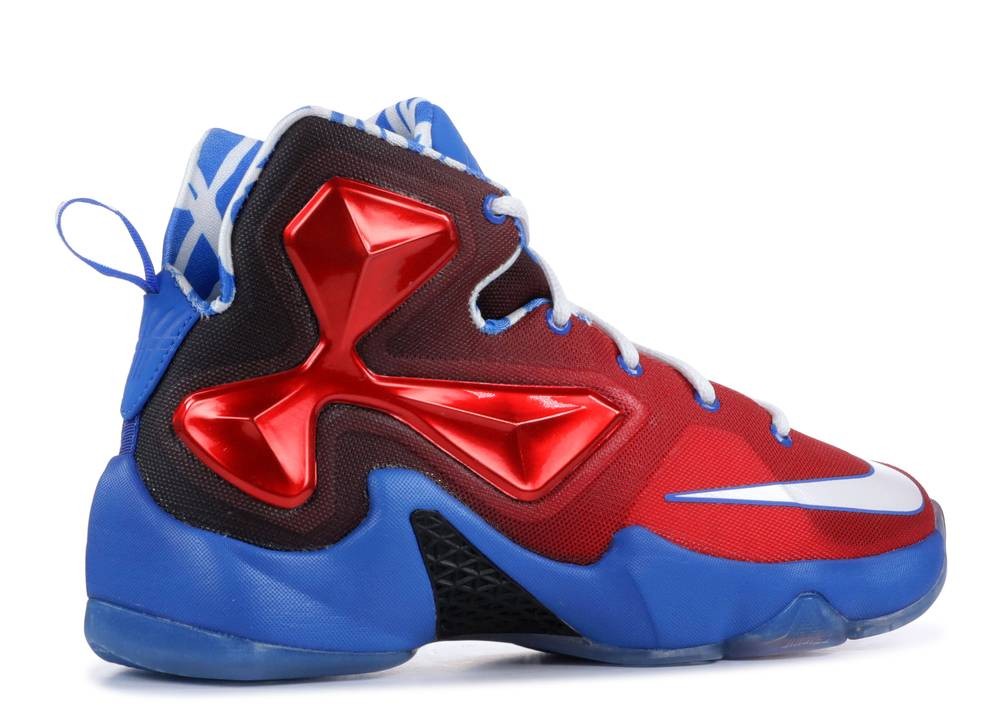 Lebron 13 navy blue and red cheap