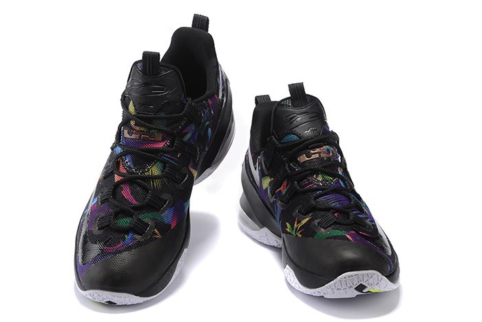 nike roshe run cheetah black and white image GaleriahitShops Nike LeBron 13 Low Floral Black Cosmic Purple White 831925 051 Lebron XIII Low EP