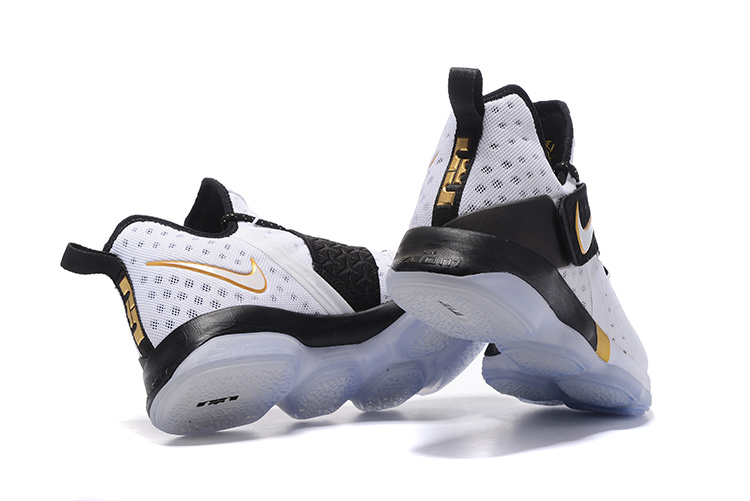 Lebron 14 white and gold best sale