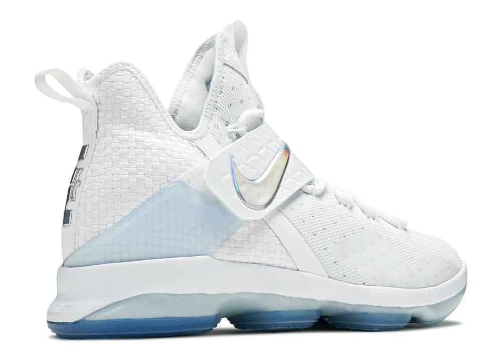 GmarShops nike kyrie 2 battle grey on feet Lebron XIV 14 Nike Lebron 14 Time To Shine Blue White Silver Ice Metallic 860631 900