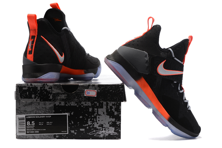 Nike Lebron XIV EP 14 Lebron James black orange Men Basketball Shoes 921084 GmarShops running man exercise 008 Lebron XIV 14