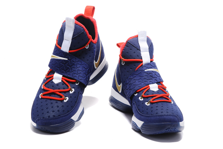 Lebron 14 blue and gold on sale