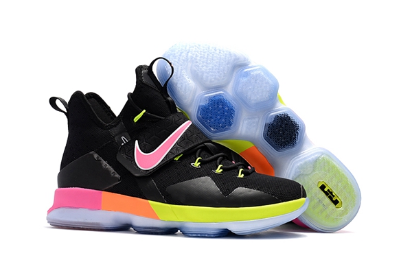 Nike Zoom Lebron XIV 14 Black Pink Yellow Unisex Basketball Shoes SBR Lebron XIV 14 Cra wallonieShops Tabi flat sole zipped ankle boots