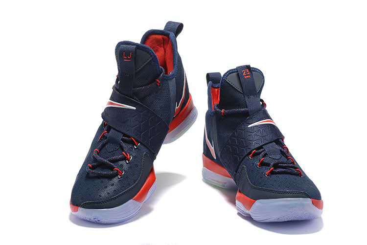 GmarShops Nike Zoom Lebron XIV 14 Navy Blue Red Men Basketball Shoes 921084 PUMA Future Rider SD Sneakers bianche e viola Lebron XIV 14