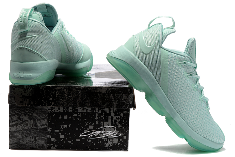GmarShops 300 Lebron XIV 14 Low s Latest Sneaker Is Ahead of the Curve Literally With Its Graphic Sole Nike Zoom Lebron XIV 14 Low Men Basketball Shoes Green All878635