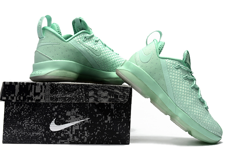 Lebron 14 low grey and green new arrivals