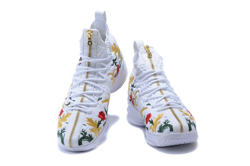 nike roshe run split pack black dress for women Kith X Nike Lebron XV 15 ZIP Floral Embroidery White Gold AA3936 GmarShops Zoom Lebron XV 15 100