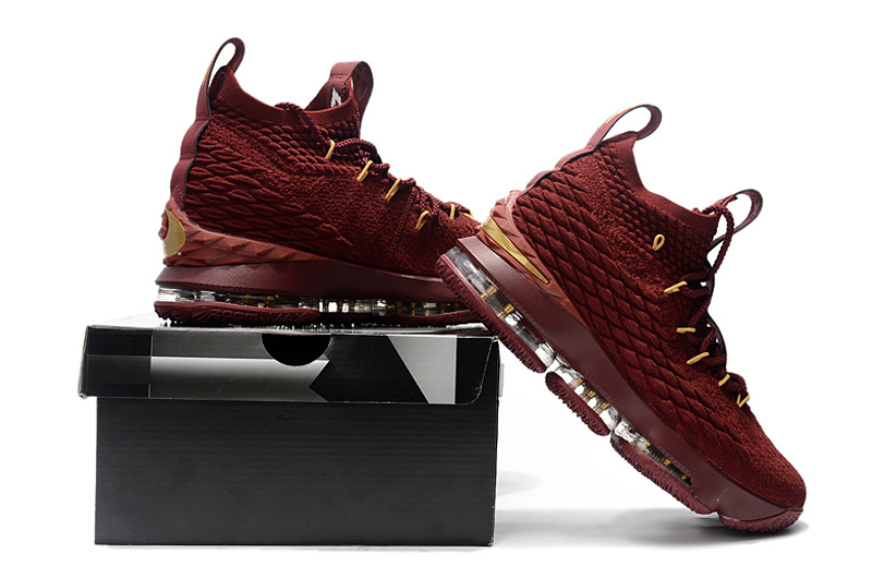 Lebron 15 wine and gold outlet