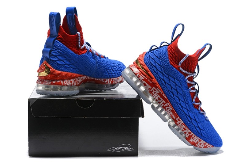 Lebron 15 red blue hot sale