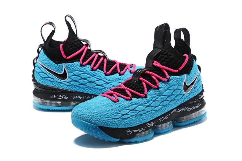 Lebron 15 blue and pink clearance