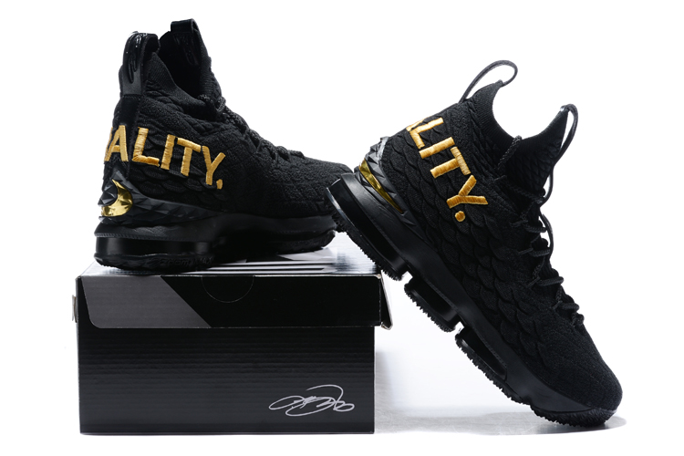 Zoom Lebron XV 15 Nike Zoom Lebron XV 15 Men Basketball Shoes Black Gold Special GaleriahitShops balenciaga slip on sneaker