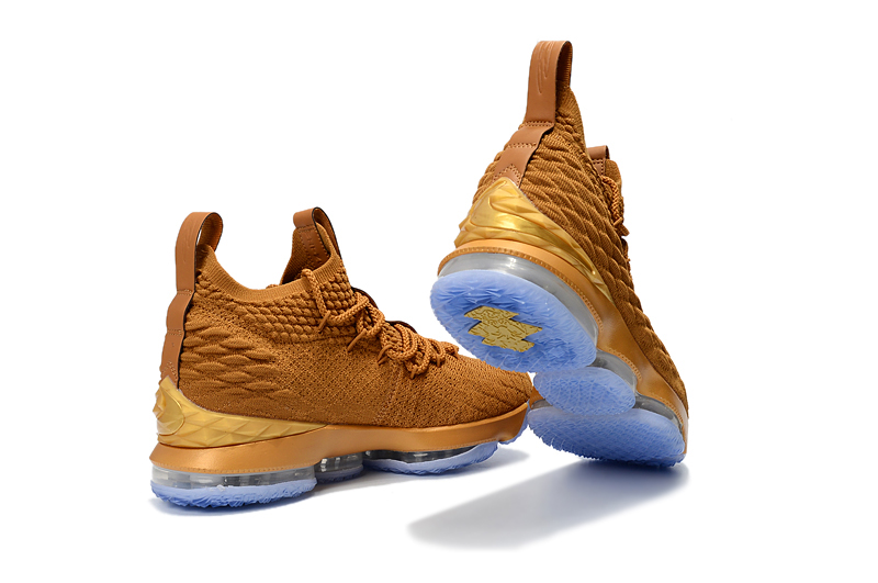 contrasting toe cap low top sneakers GaleriahitShops Nike Zoom Lebron XV 15 Men Basketball Shoes Brown Blue Zoom Lebron XV 15