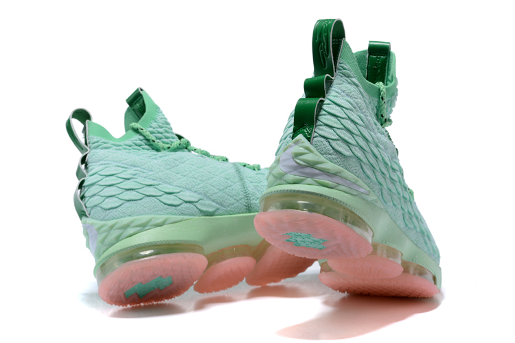 Nike Zoom Lebron XV 15 Men Basketball Women Shoes Mint Pink Special GaleriahitShops Zoom Lebron XV 15 Sandals with stretch logo bands