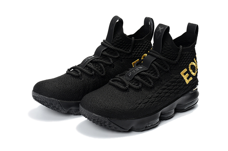 Nike lebron xv 15 black gold clearance