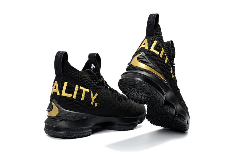 Nike Zoom Lebron XV 15 Men Basketball Shoes Rice Black Gold GmarShops Diseno duradero y ligero para el running cotidiano Zoom Lebron XV 15