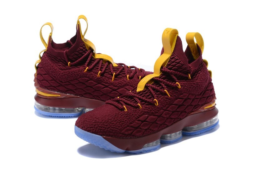Lebron 15 maroon and gold discount