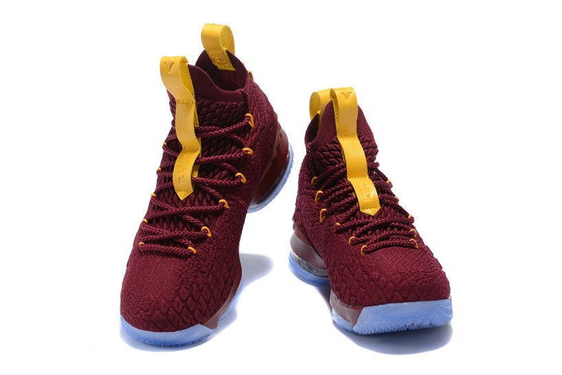 Lebron 15 maroon and gold online
