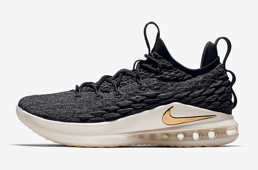 Nike Zoom LeBron 15 Low Metallic Gold Black AO1756 001
