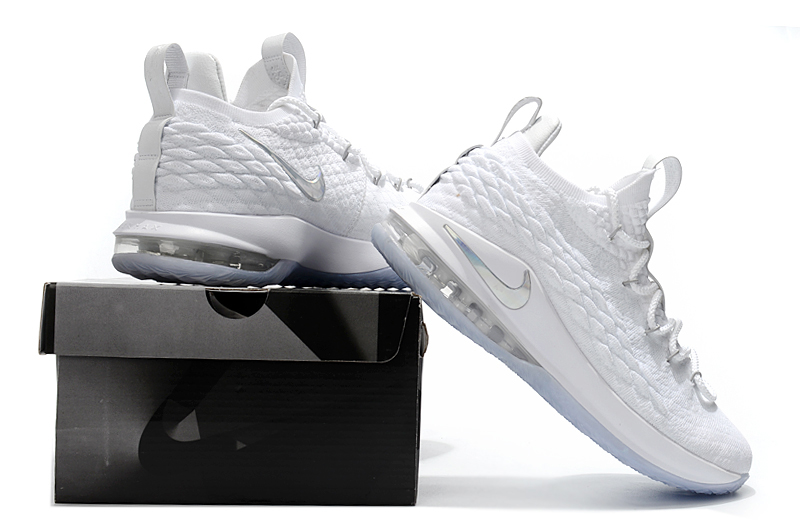 Zoom Lebron XV 15 Low recycled rubber mid calf boots AljadidShops Nike Zoom Lebron XV 15 Low Men Basketball Shoes Hot All White