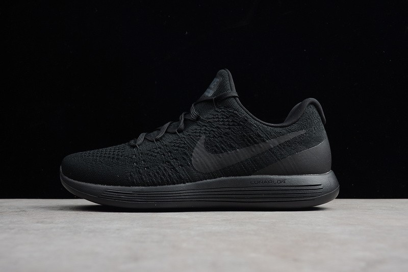 Nike Lunarepic Low Flyknit 2.0 Triple Black Racer Blue Anthracite 863779 AcmShops Nike LunarEpic Low Flyknit new nike basketball shoes 2015 014