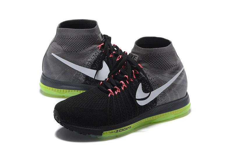 Zoom All Out Flyknit Black Wood Charcoal Men Running Shoes Sneakers Trainers 844134 - 002 - StclaircomoShops - ladies cheap nike roshe shoes