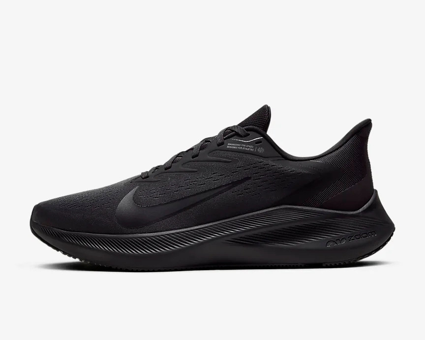 Nike Air Zoom Winflo 7 Black Anthracite Running Shoes CJ0291-001 - Zoom ...