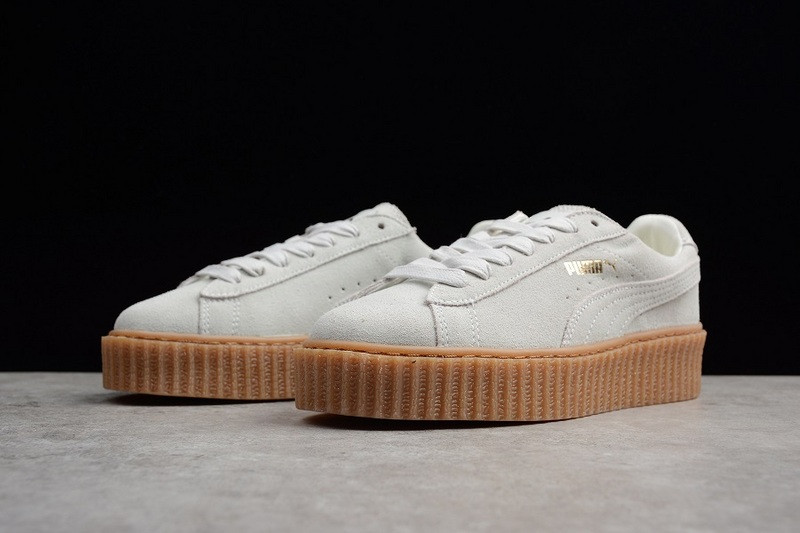 Puma Creepers Rihanna Fenty White Oatmeal Womens Shoes 361005 - Pacer Future Lux Womens Sneakers - 06 Ariss-euShops