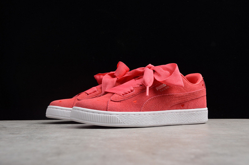 01 Puma Shoes zapatillas de running New Balance mujer talla 35.5 Puma Suede Heart Jr White Red Sneakers Kids Casual Shoes 365135 GmarShops