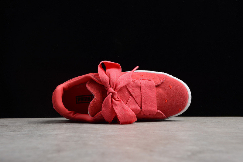 01 Puma Shoes zapatillas de running New Balance mujer talla 35.5 Puma Suede Heart Jr White Red Sneakers Kids Casual Shoes 365135 GmarShops