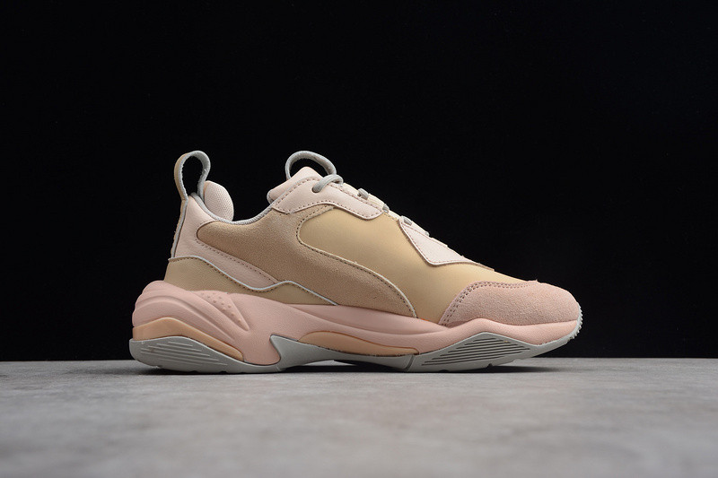 - Puma Desert Womens Natural Vachetta Cream Tan Beige Pink Shoes 368024 - colour-block flatform sneakers