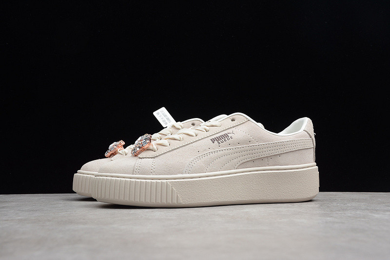 Puma Shoes Khaki Green Suede Desert Shoes 03 Puma Womens Suede Platform Gem Whisper White Womens Shoes 367452 GaleriahitShops