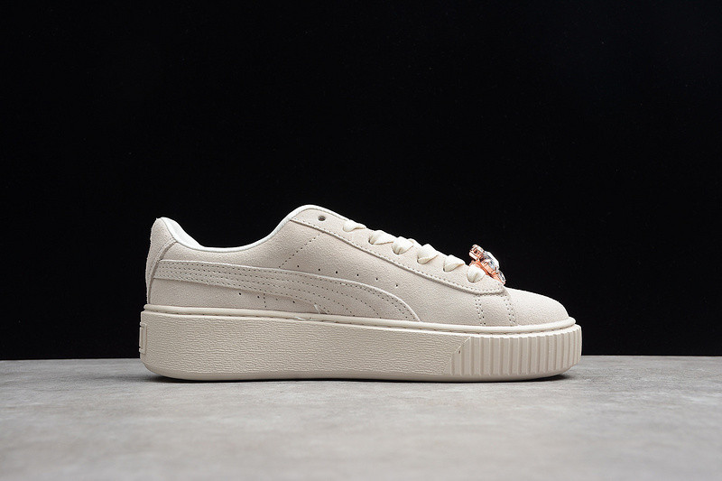 Puma Shoes Khaki Green Suede Desert Shoes 03 Puma Womens Suede Platform Gem Whisper White Womens Shoes 367452 GaleriahitShops
