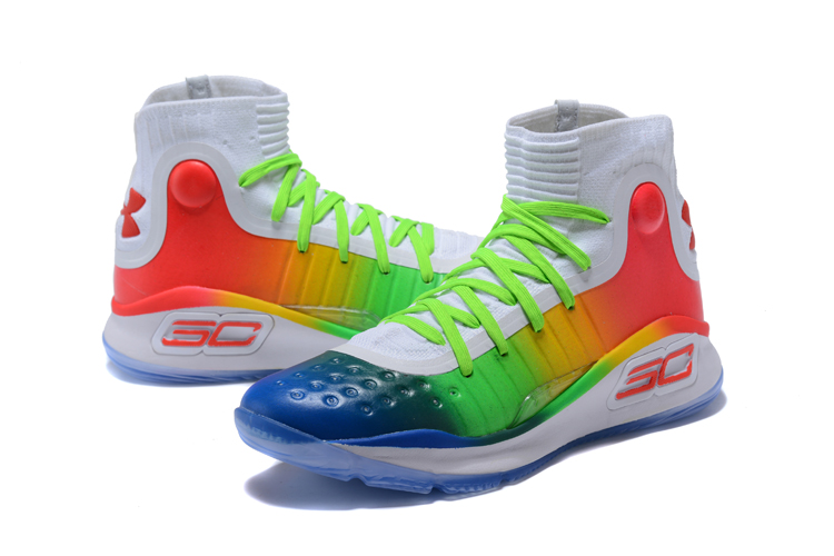 stephen curry kobe bryant chris nike adidas under sneakers release 4 IV High Men Basketball Shoes Rainbow New Special - Gaby Sanchez wearing the Under Armour Yard Low ST - RvceShops